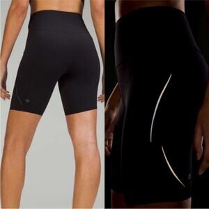 Lululemon Base Pace High-Rise Reflective Short 8" Black Nulux athletic running 4